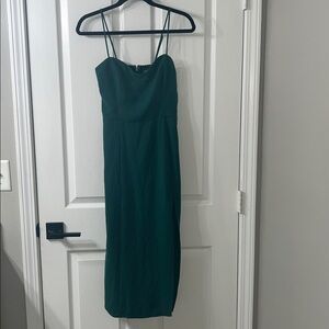 Abercrombie & Fitch Elegant Green Spaghetti Strap Dress